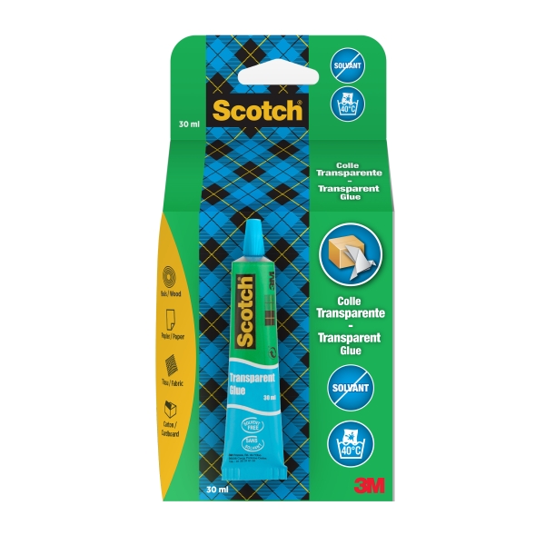 scotch tubo de pegamento universal 30ml uso domestico sin disolventes color transparente