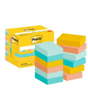 post it pack de 12 blocs de 100 notas adhesivas reposicionables forma rectangular 38x51mm colores surtidos