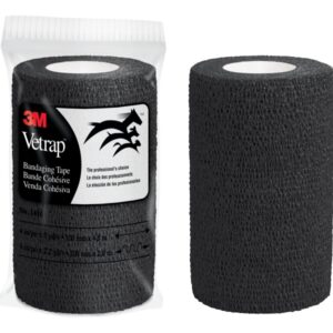 3m vetrap venda cohesiva 5cm x 4.5m flexible transpirable autoadhesiva color negro