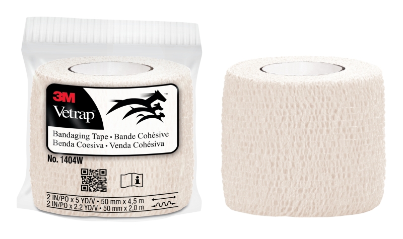 3m vetrap venda cohesiva 5cm x 4.5m flexible transpirable autoadhesiva color blanco