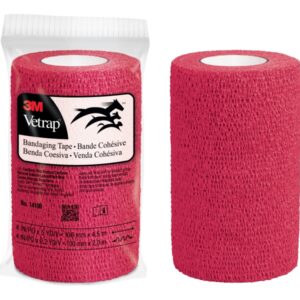 3m vetrap venda cohesiva 10cm x 4.5m flexible transpirable autoadhesiva color rojo
