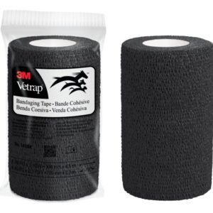 3m vetrap venda cohesiva 10cm x 4.5m flexible transpirable autoadhesiva color negro