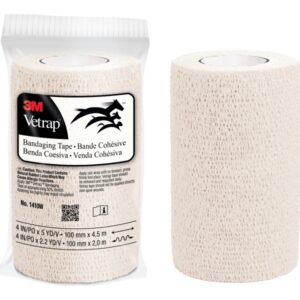 3m vetrap venda cohesiva 10cm x 4.5m flexible transpirable autoadhesiva color blanco