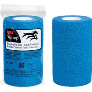 3m vetrap venda cohesiva 10cm x 4.5m flexible transpirable autoadhesiva color azul