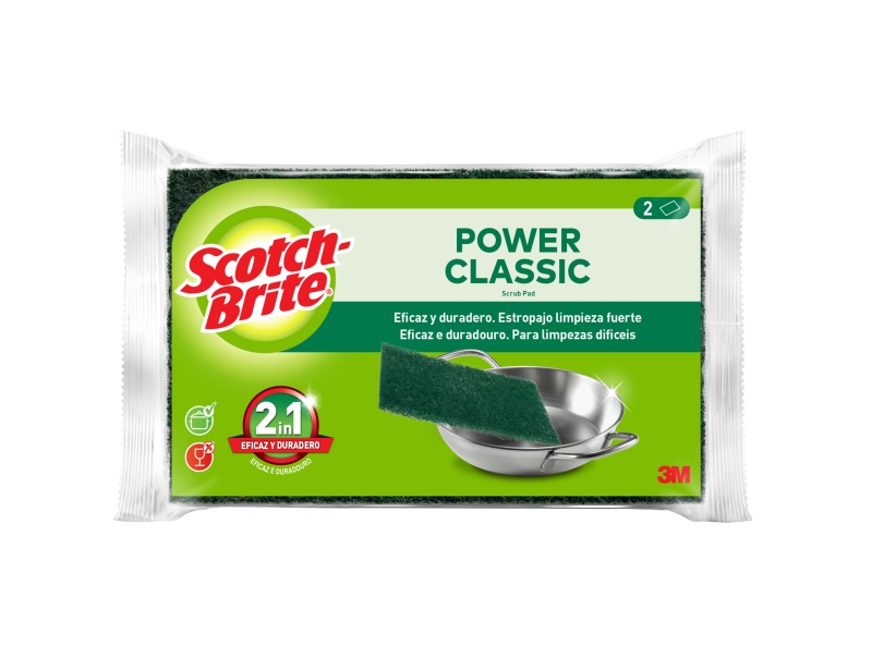 scotch brite classic pack de 2 estropajos de cocina color verde oscuro