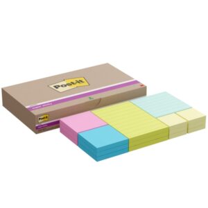 post it super sticky pack de 18 blocs de 90 notas adhesivas reposicionables colores surtidos