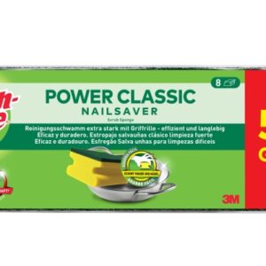 scotch brite classic pack de 8 estropajos de cocina proteccion para los dedos promocion 5 + 3 gratis color amarillo