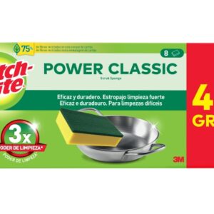 scotch brite classic pack de 8 estropajos de cocina promocion 4 + 4 gratis color amarillo
