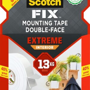 scotch fix cinta de montaje para interior extremo de doble cara promocion 40% gratis 19 mm x 3m color blanco