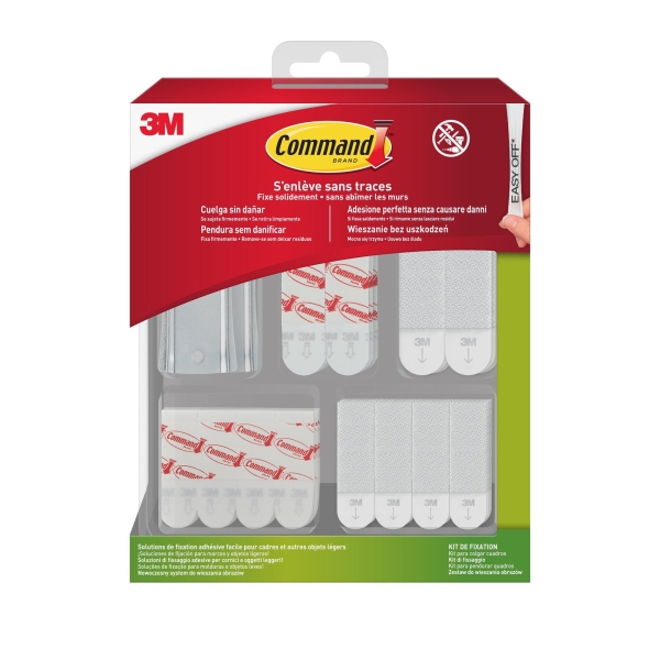 command pack surtido de fijacion adhesiva formatos surtidos hasta 7kg color blanco