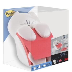 post it super sticky dispensador con bloc de 90 z notas adhesivas dispensador gato forma cuadrada 76x76mm color blanco
