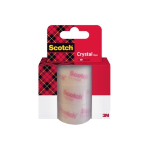 scotch crystal pack de 3 cintas adhesivas recambio 19mm x 25m color transparente