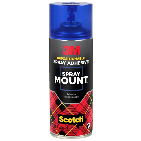 3m spraymount adhesivo en spray 200ml permanente al secado permite reposicionar hasta secado color transparente