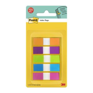 post it index dispensador con 100 marcadores de indice reposicionables forma rectangular colores surtidos