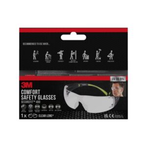 3m securefit gafas de seguridad lentes incoloras antivaho antirrayaduras proteccion uv color transparente