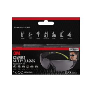 3m securefit gafas de seguridad lentes oscurecidas antivaho antirrayaduras proteccion uv color negro/verde