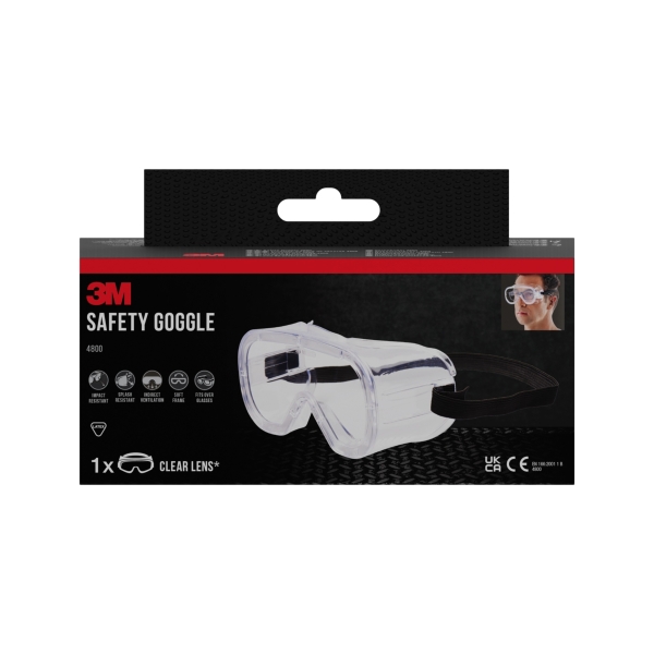 3m classic gafas de seguridad ventilacion indirecta lente incolora uso compatible con gafas graduadas goma ajustable proteccion uv color transparente