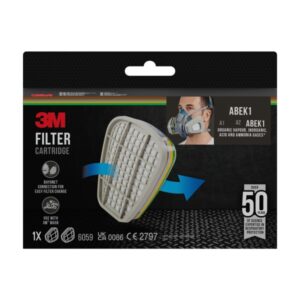 3m filtros de repuesto para mascara de media cara filtros combinados abek1 1 par color gris