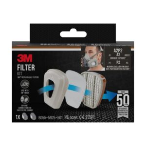 3m filtros de repuesto para mascara de media cara proteccion contra vapores organicos a2 proteccion contra nivel medio de particulas p2 color gris