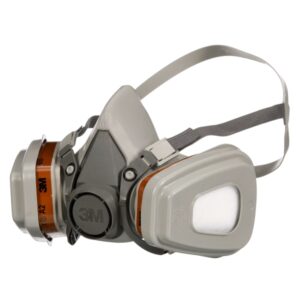 3m mascarilla de media cara filtros reemplazables incluidos para vapores organicos reutilizable color gris