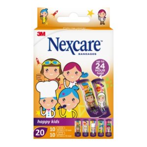 nexcare happy kids professions pack de 20 apositos surtidos transpirables para pieles delicadas color estampado infantil