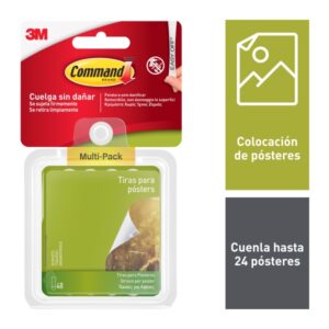 command tiras adhesivas para posteres color gris