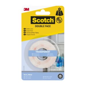 scotch cinta adhesiva de doble cara 19mm x 1.5m transparente