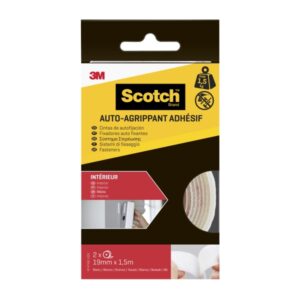 scotch cierres adhesivos reposicionables 19mm x 1.5m uso en interior color transparente