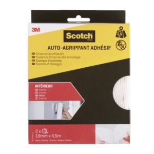 scotch cierres adhesivos reposicionables 19mm x 4.5m uso en interior color blanco