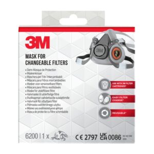 3m mascarilla para filtros intercambiables 6200bc1 color gris