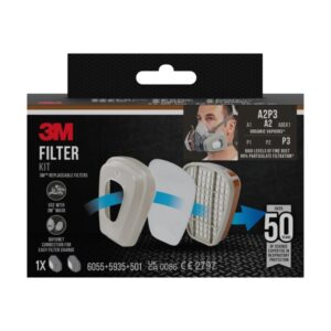 3m filtros de repuesto para mascara de media cara proteccion contra vapores organicos a2 proteccion contra altos niveles de particulas p3 color gris