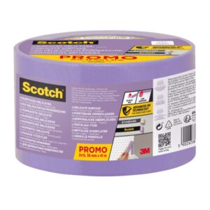 scotchblue pack de 2 cintas de enmascarar para superficies delicadas 36mm x 41m 100% pefc color morado