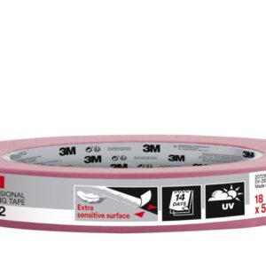 3m cinta de enmascarar para superficies delicadas 18mm x 50m color rosa
