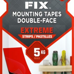 scotch fix pack de 8 tiras de montaje extremo de doble cara 25x76mm color negro