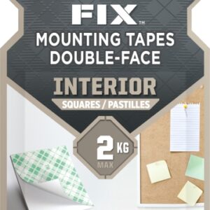 scotch fix pack de 16 cuadrados adhesivos de doble cara para interior 25 mm x 25mm color blanco