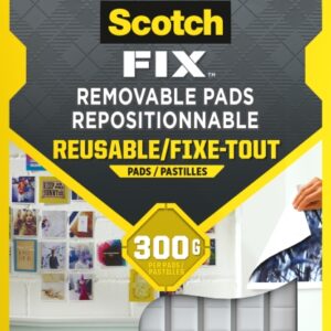 scotch fix pack de 36 tiras adhesivas reutilizables 11mm x 15mm color blanco