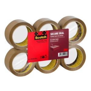 scotch pack de 6 precintos de embalaje 50mm x 66m sellado seguro color marron