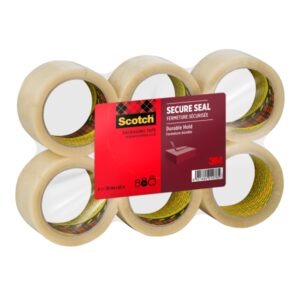 scotch pack de 6 precintos de embalaje 50mm x 66m sellado seguro color transparente