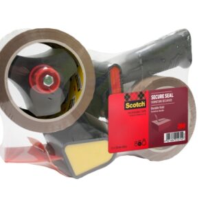 scotch dispensador de precinto incluye 2 rollos de 50mm x 66m mango de pistola sellado seguro color marron