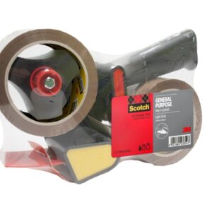 scotch precintadora de mano incluye 2 rollos de 50mm x 66m bajo nivel de ruido mango de pistola precintos color marron