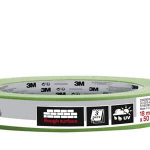 3m cinta de enmascarar profesional para superficies rugosas 18mm x 50m color verde