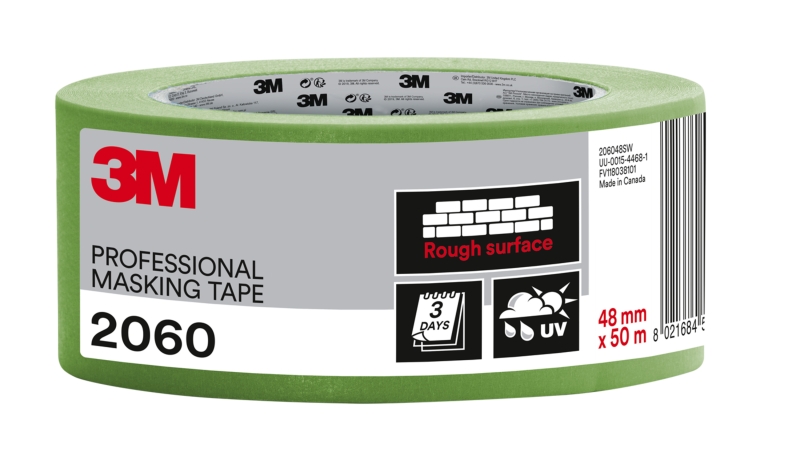 3m cinta de enmascarar profesional para superficies rugosas 48mm x 50m color verde