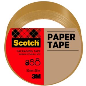 scotch cinta de embalaje de papel 50mm x 5m color marron