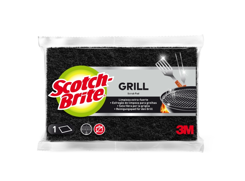 scotch brite estropajo para parrillas color negro