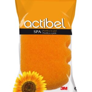 actibel spa esponja corporal ergonomica color naranja