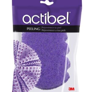actibel esponja corporal de peeling exfoliante color lavanda
