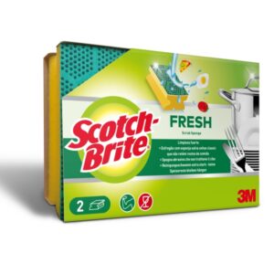 scotch brite fresh pack de 2 estropajos de cocina proteccion para los dedos color amarillo