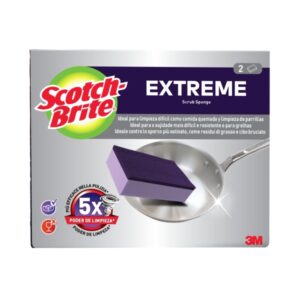 scotch brite extreme pack de 2 estropajos de cocina color morado