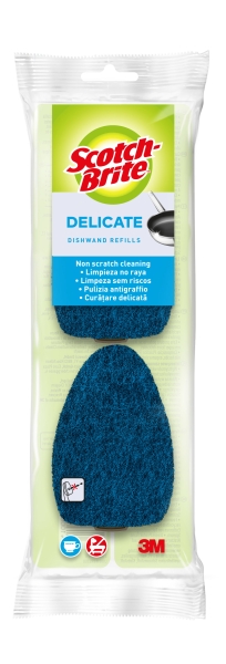 scotch brite recambios de pack de 2 estropajos con mango no raya color azul oscuro