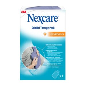 nexcare coldhot therapy bolsa caliente de gel no toxico acabado en tela reutilizable color azul marino